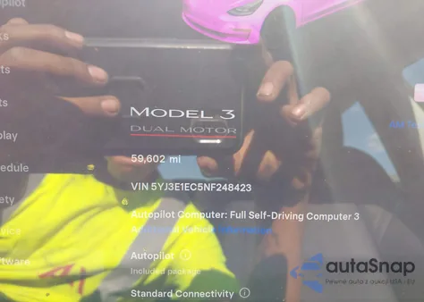 2022 Tesla Model 3 Performance Dual Motor All-Wheel Drive from USA, damaged, VIN 5YJ3E1EC5NF248423